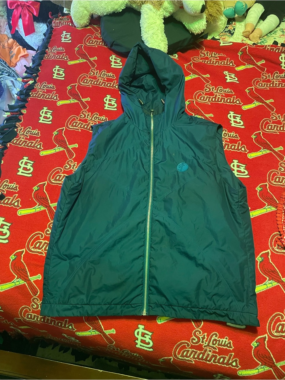 Versace Teal Jacket Lining with Logo Tag
